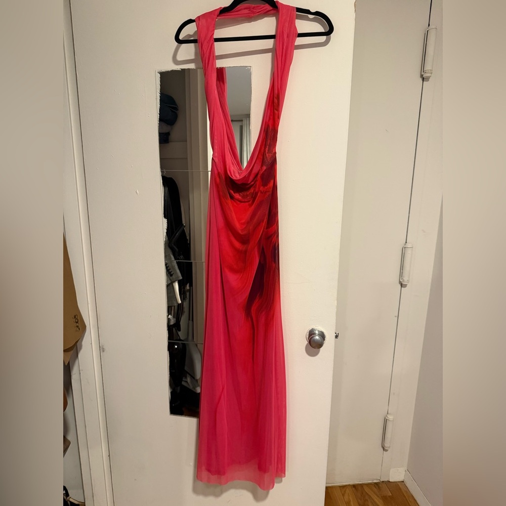 Zara Red Backless Dress
